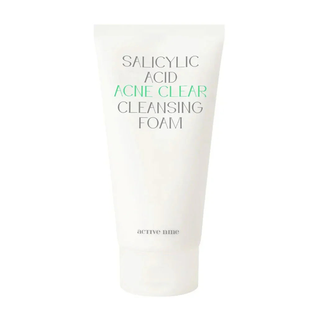 Active Nine Salicylic Acid Acne Clear Cleansing Foam 150ml tube, front view