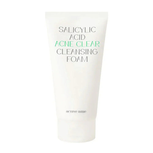 Active Nine Salicylic Acid Acne Clear Cleansing Foam 150ml tube, front view