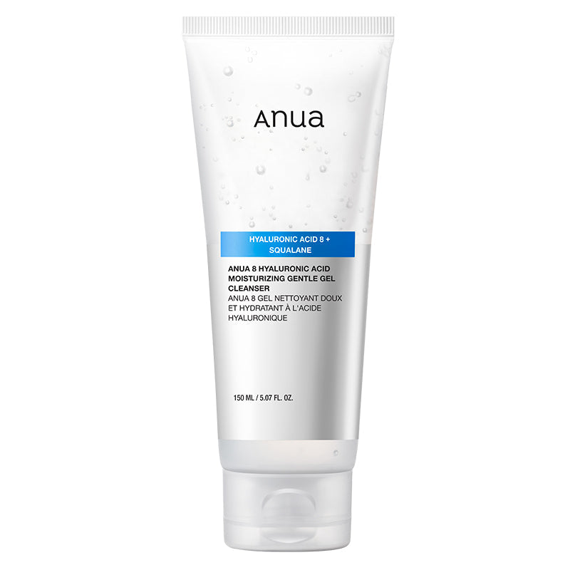 ANUA 8 Hyaluronic Acid Gentle Gel Cleanser 150ml tube, front view