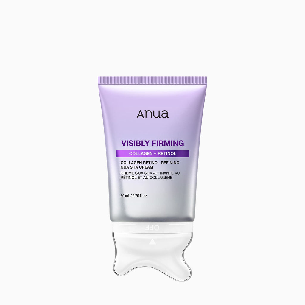 ANUA Collagen Retinol Refining Gua Sha Cream 80ml tube with W-shaped massage head