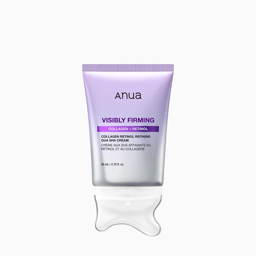 ANUA Collagen Retinol Refining Gua Sha Cream 80ml tube with W-shaped massage head