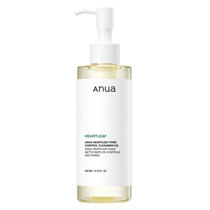 ANUA Heartleaf Pore Control Cleansing Oil pump bottle, front view
