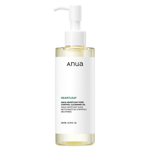 ANUA Heartleaf Pore Control Cleansing Oil pump bottle, front view