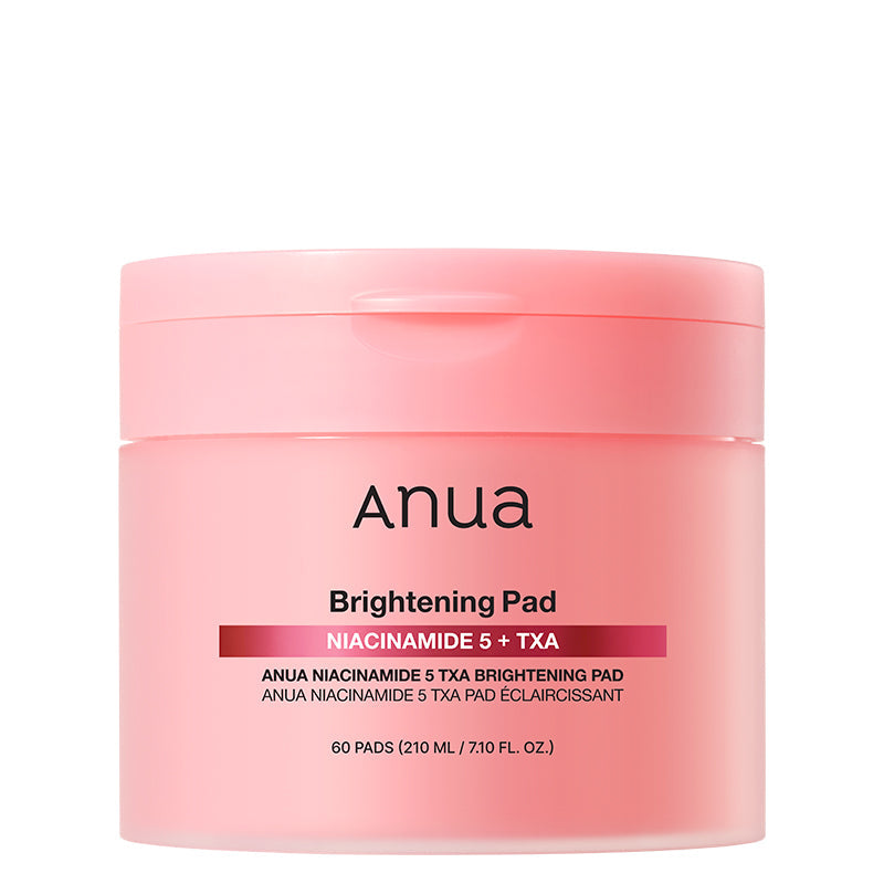 ANUA Niacinamide 5 TXA Brightening Pad jar of 60 pink toner pads