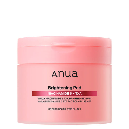 ANUA Niacinamide 5 TXA Brightening Pad jar of 60 pink toner pads