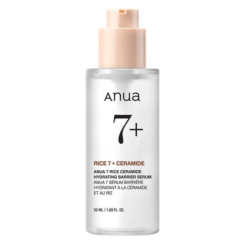 ANUA Rice 7 Ceramide Hydrating Barrier Serum 50ml bottle, front view
