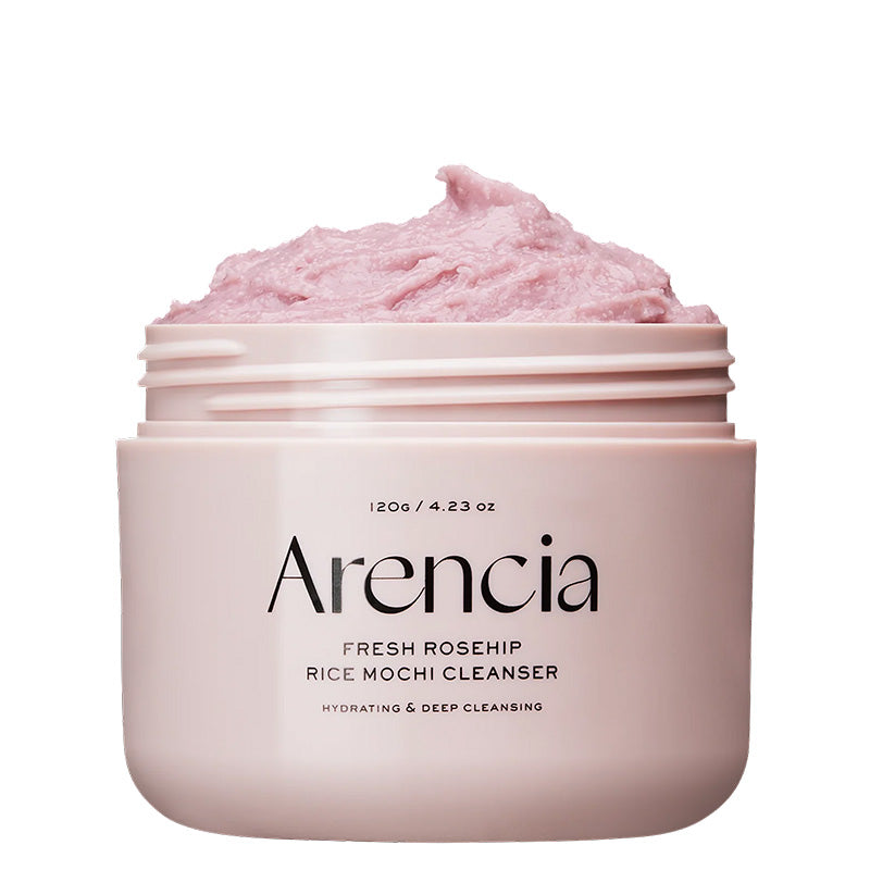 Arencia Fresh Rosehip Rice Mochi Cleanser 120g jar, front view