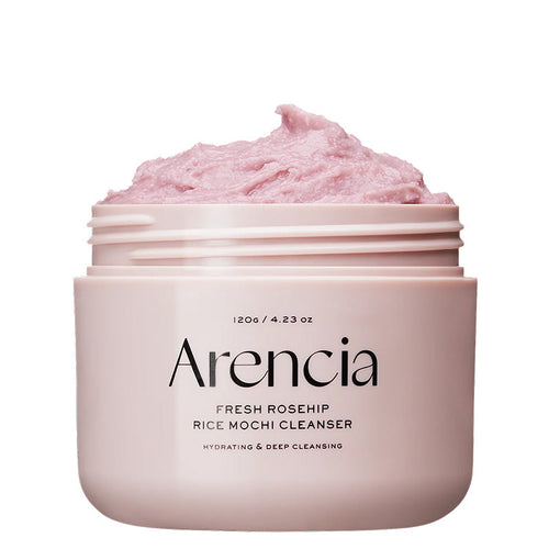 Arencia Fresh Rosehip Rice Mochi Cleanser 120g jar, front view