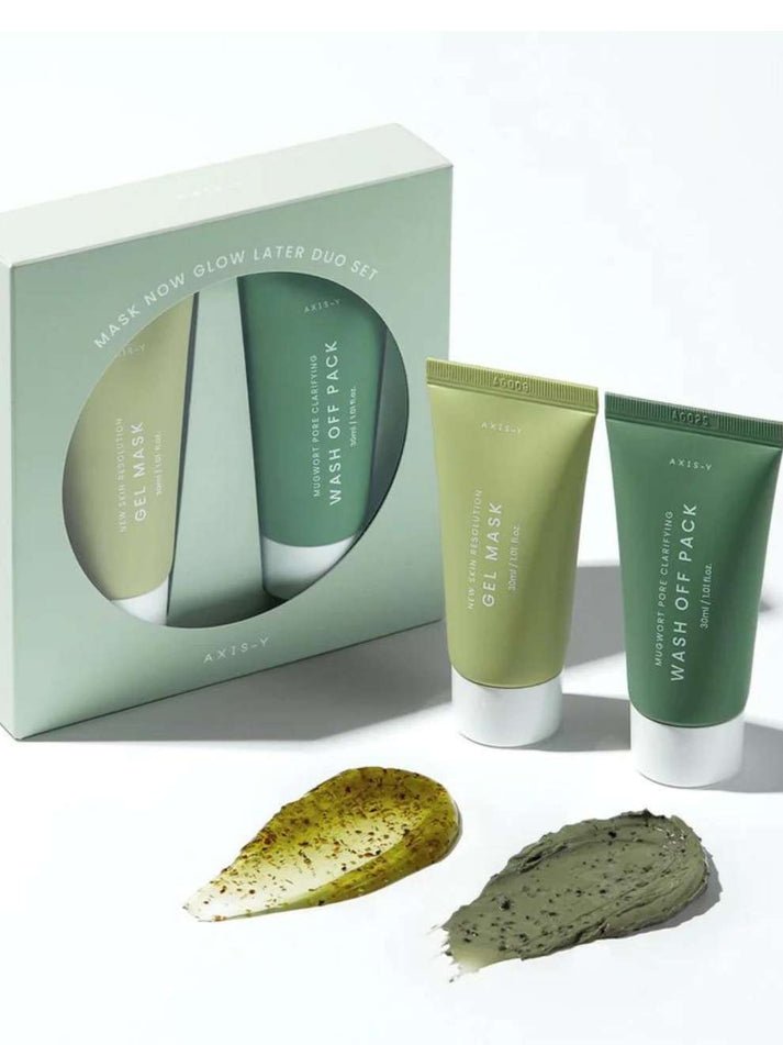 AXIS-Y Mask Now Glow Later Set (Mugwort Pore Clarifying Wash Off Pack 30ml - photo 2