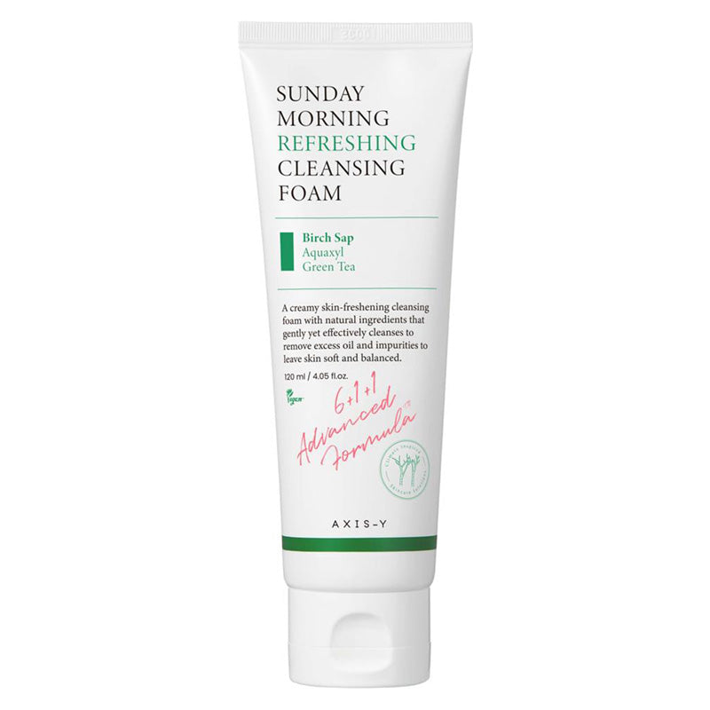 AXIS-Y Sunday Morning Refreshing Cleansing Foam 120ml tube, front view
