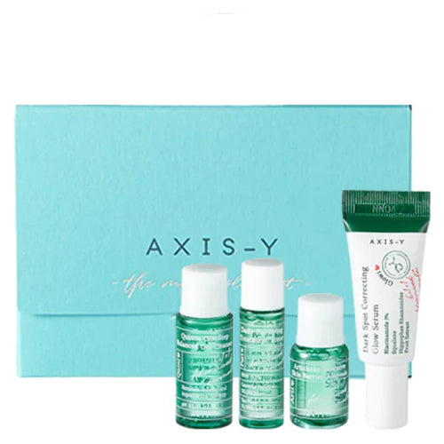 AXIS-Y The Mini Glow Set box with four mini products, front view