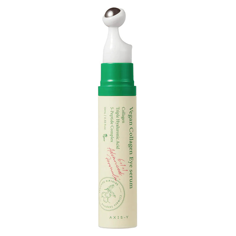 AXIS-Y Vegan Collagen Eye Serum 10ml with cooling applicator, front view