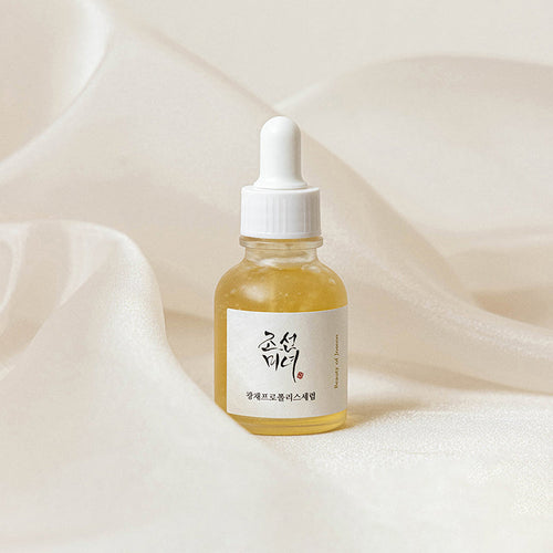 Beauty of Joseon Glow Serum Propolis + Niacinamide 30ml amber dropper bottle, front view
