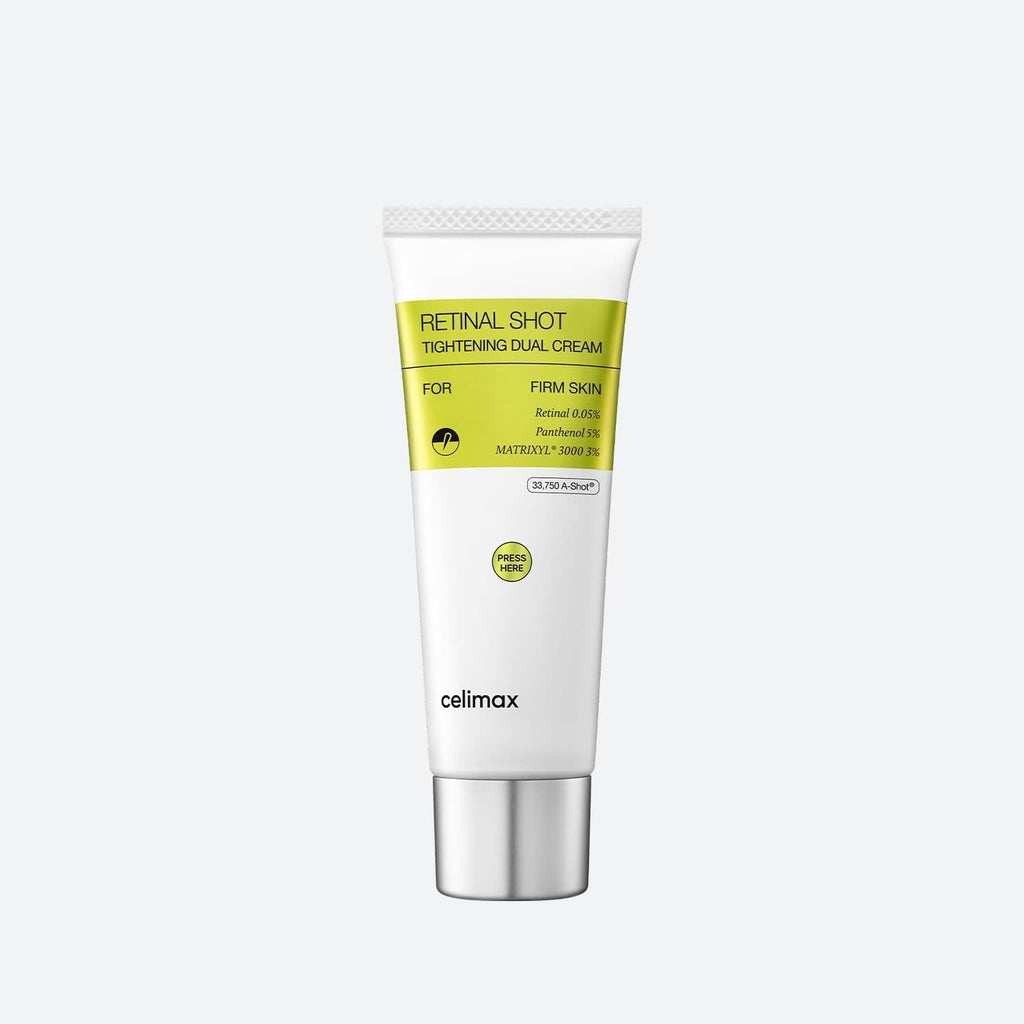 celimax The Vita-A Retinal Shot Tightening Dual Cream 50ml pump bottle, front view