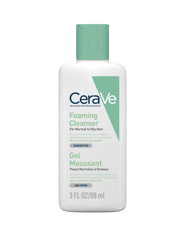 CeraVe Foaming Facial Cleanser for Normal to Oily Skin bottle, front view