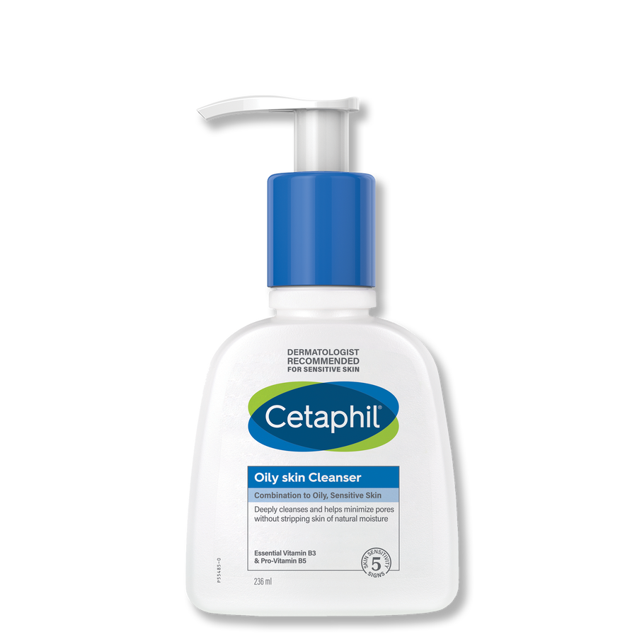 Cetaphil Oily Skin Cleanser 236ml bottle, front view