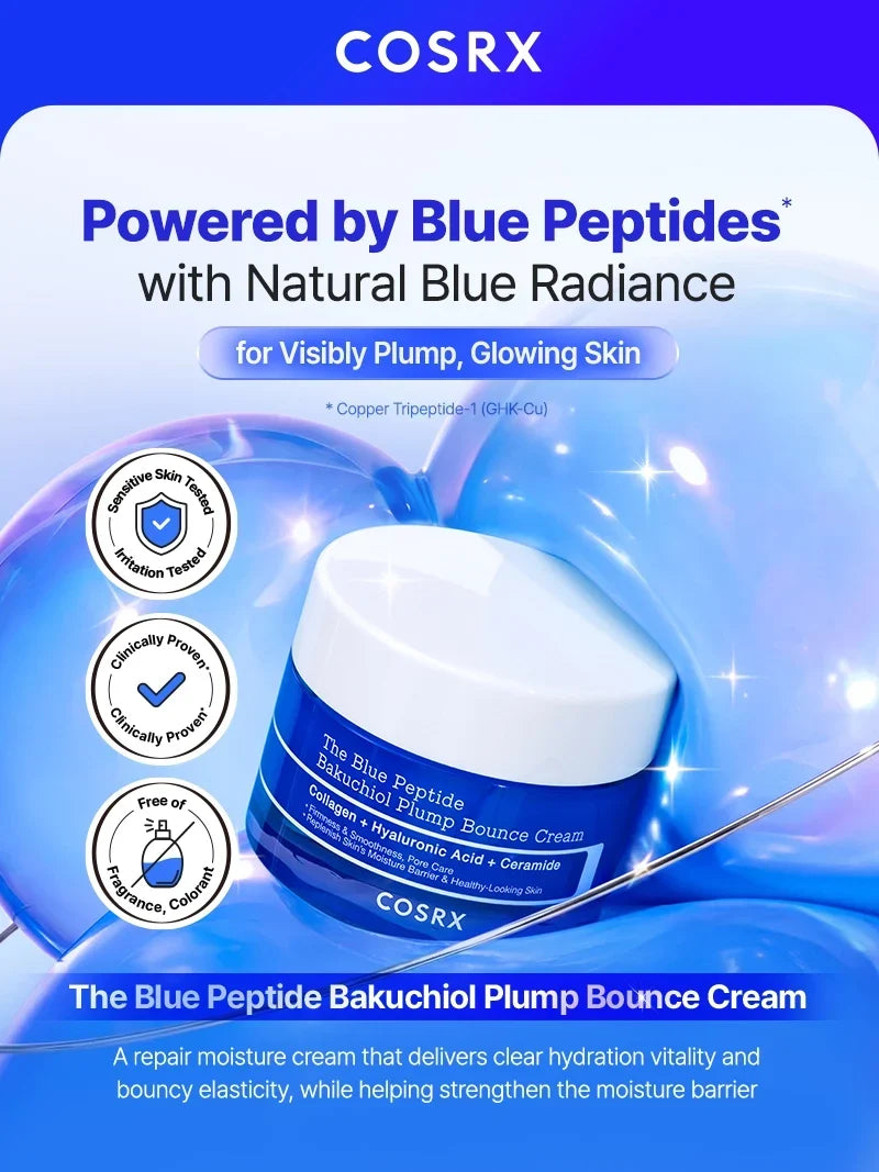 COSRX The Blue Peptide Bakuchiol Plump Bounce Cream 50ml - photo 2