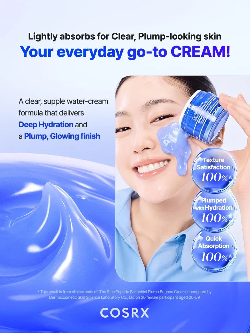 COSRX The Blue Peptide Bakuchiol Plump Bounce Cream 50ml - photo 4