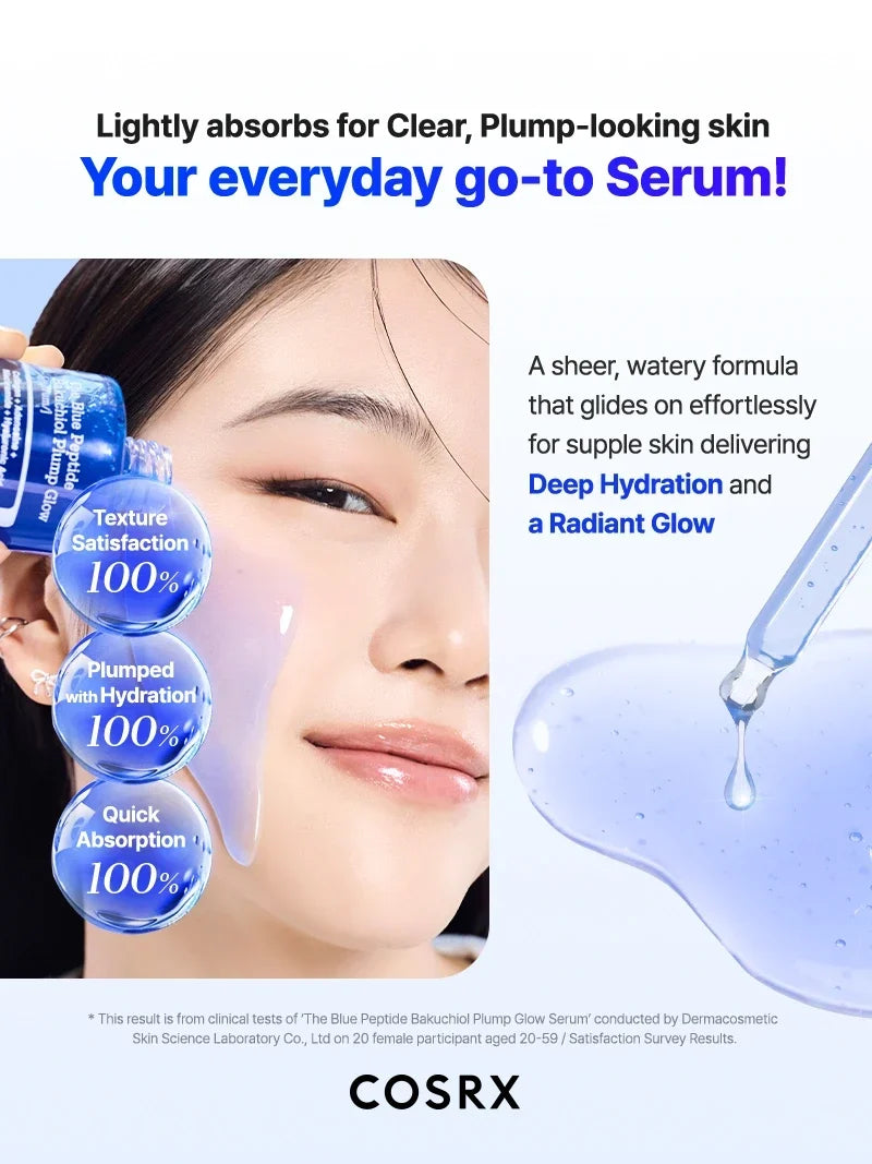 COSRX The Blue Peptide Bakuchiol Plump Glow Serum 50ml - photo 4