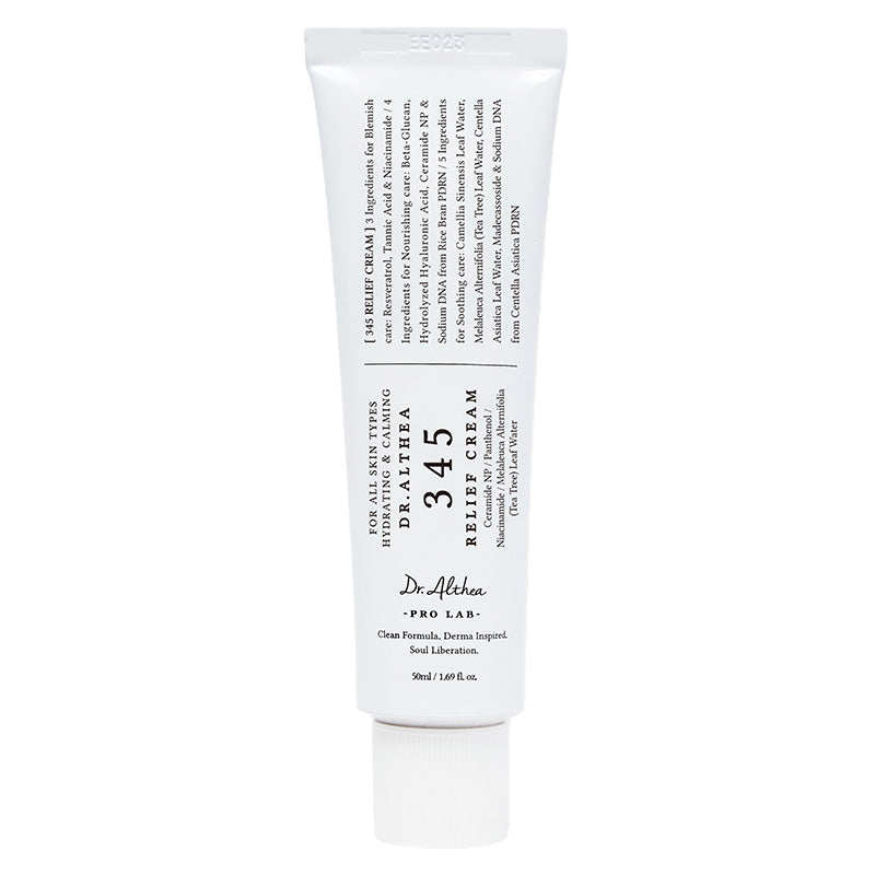Dr.Althea 345 Relief Cream soothing moisturiser pack, front view