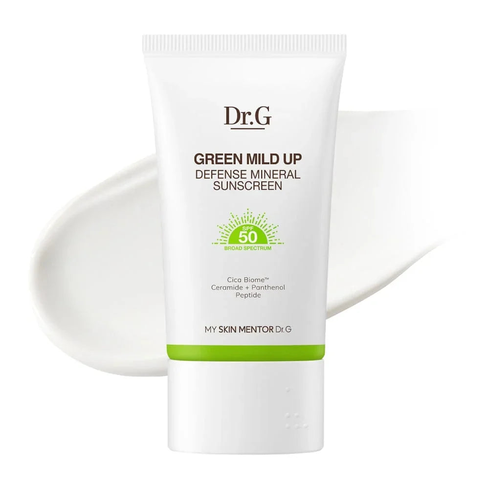 Dr.G Green Mild Up Sun+ SPF50+ PA++++ 50ml tube, front view