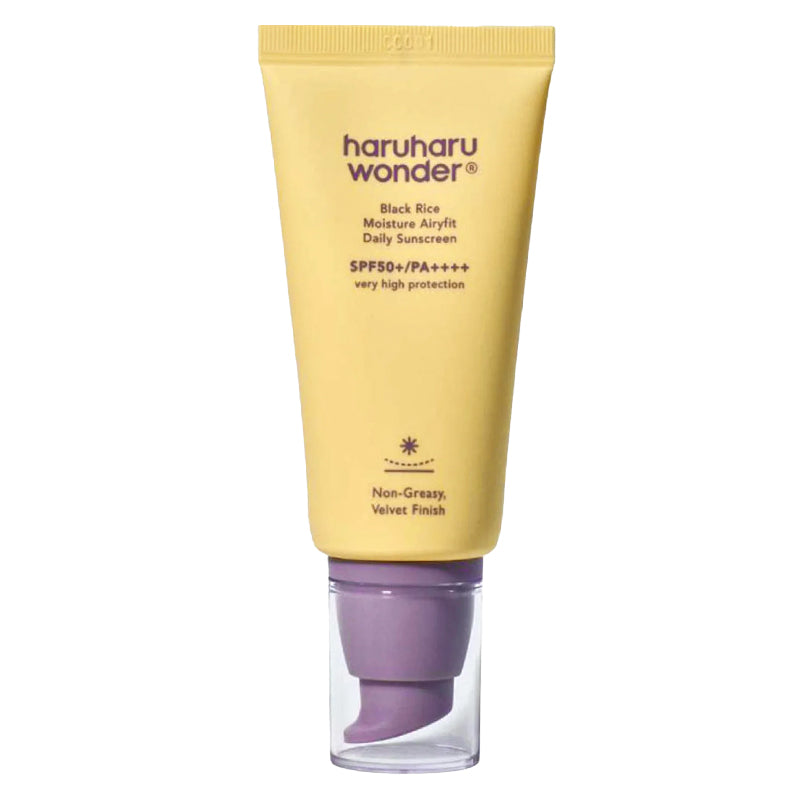 Haruharu Wonder Black Rice Daily Sunscreen SPF50+ PA++++ 50ml tube, front view
