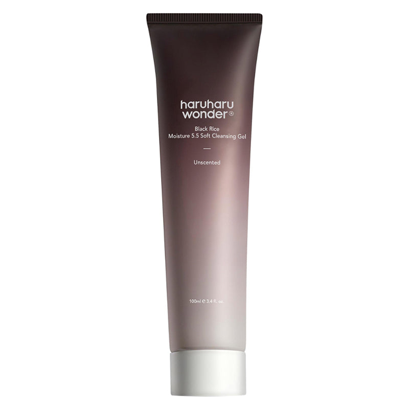 Haruharu Wonder Black Rice Moisture 5.5 Soft Cleansing Gel 100ml tube, front view