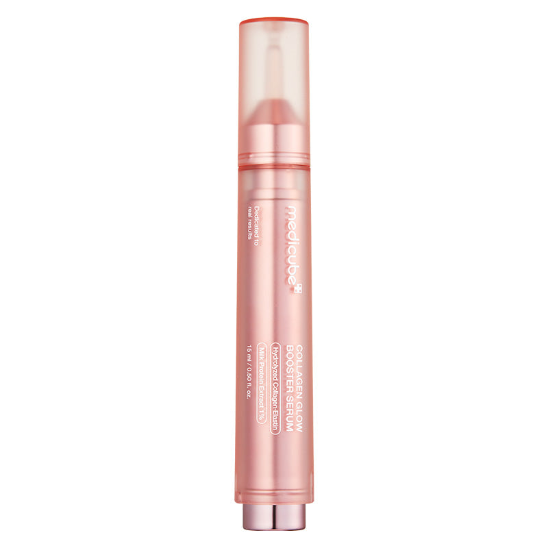 Medicube Collagen Glow Booster Serum 15ml airless bottle, front view