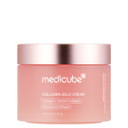 Medicube Collagen Jelly Cream jar with clear pink jelly texture, front view