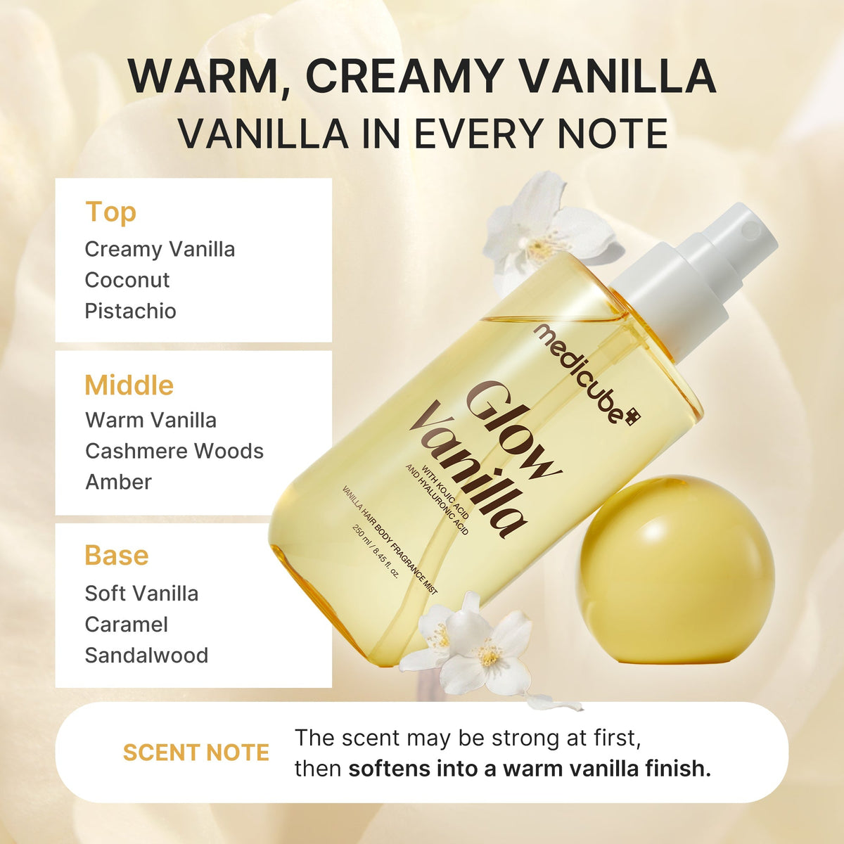 Medicube Glow Vanilla Hair & Body Fragrance Mist 100ml - photo 4