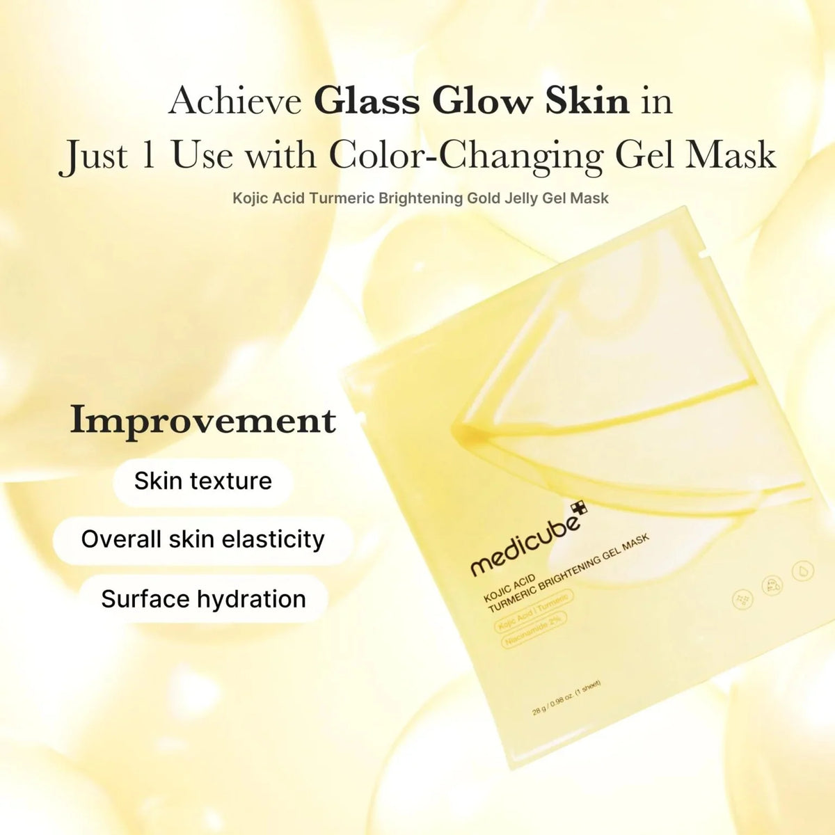 Medicube Kojic Acid Turmeric Brightening Gel Mask ( One Sheet) - photo 2
