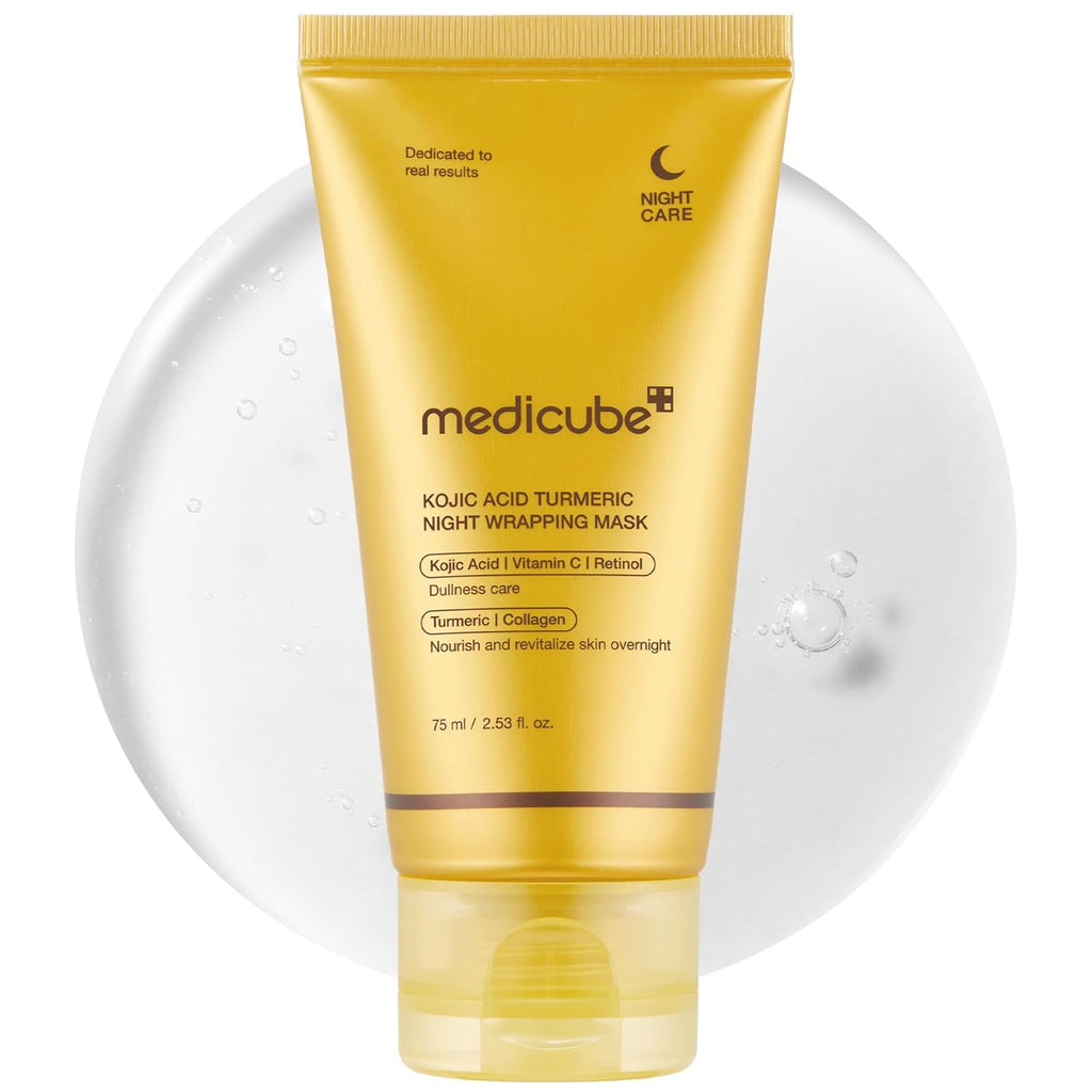 Medicube Kojic Acid Turmeric Night Wrapping Mask 75ml jar, front view