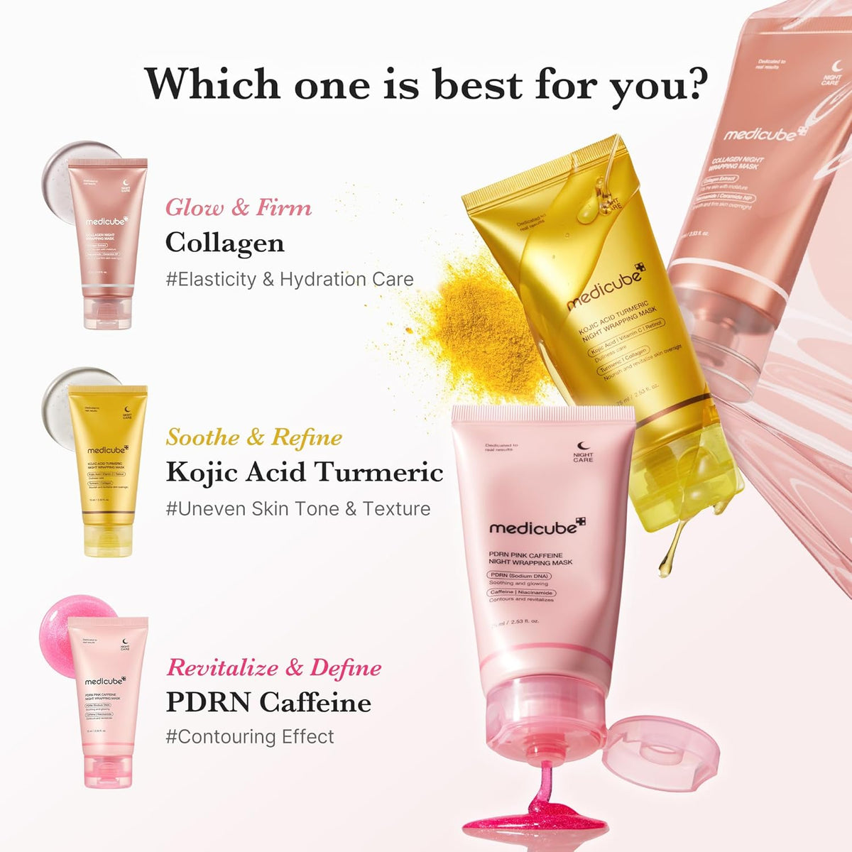 Medicube PDRN Pink Caffeine Night Wrapping Mask 75ml - photo 6