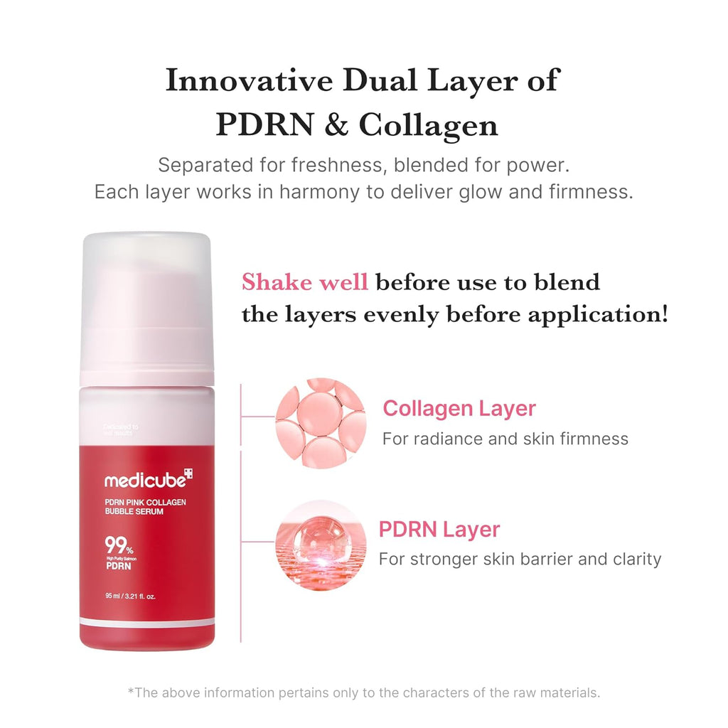 Medicube PDRN Pink Collagen Bubble Serum 95ml - photo 6