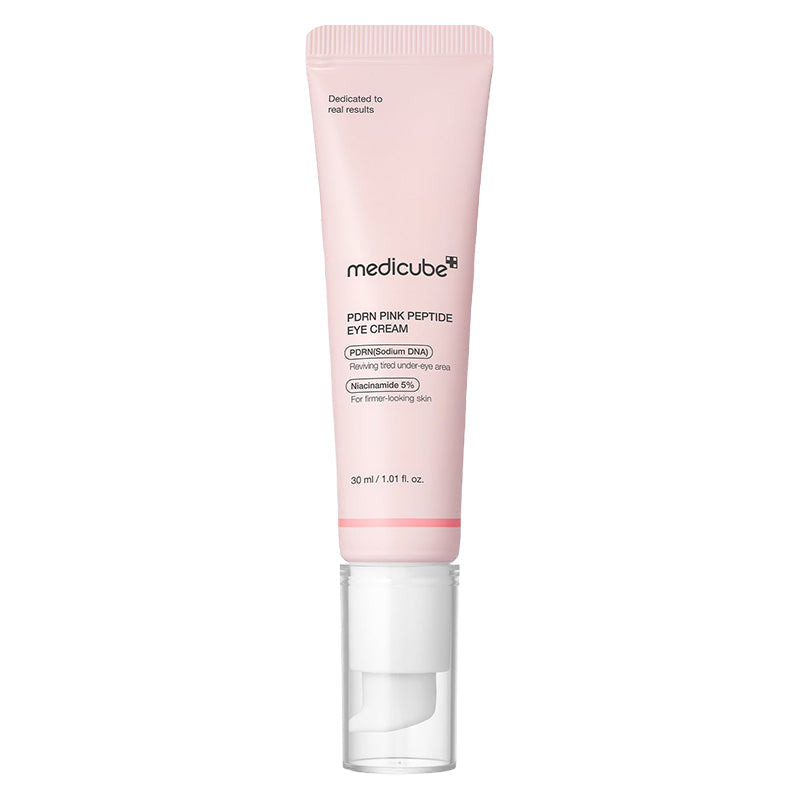 Medicube PDRN Pink Peptide Eye Cream 30ml tube, front view