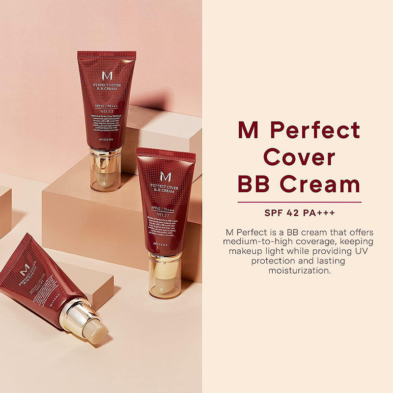 MISSHA M Perfect Cover BB Cream SPF42 PA+++ No.13 Bright Beige - photo 5