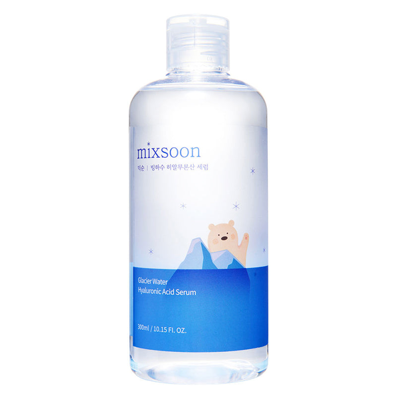 mixsoon Glacier Water Hyaluronic Acid Serum 300ml bottle, front view