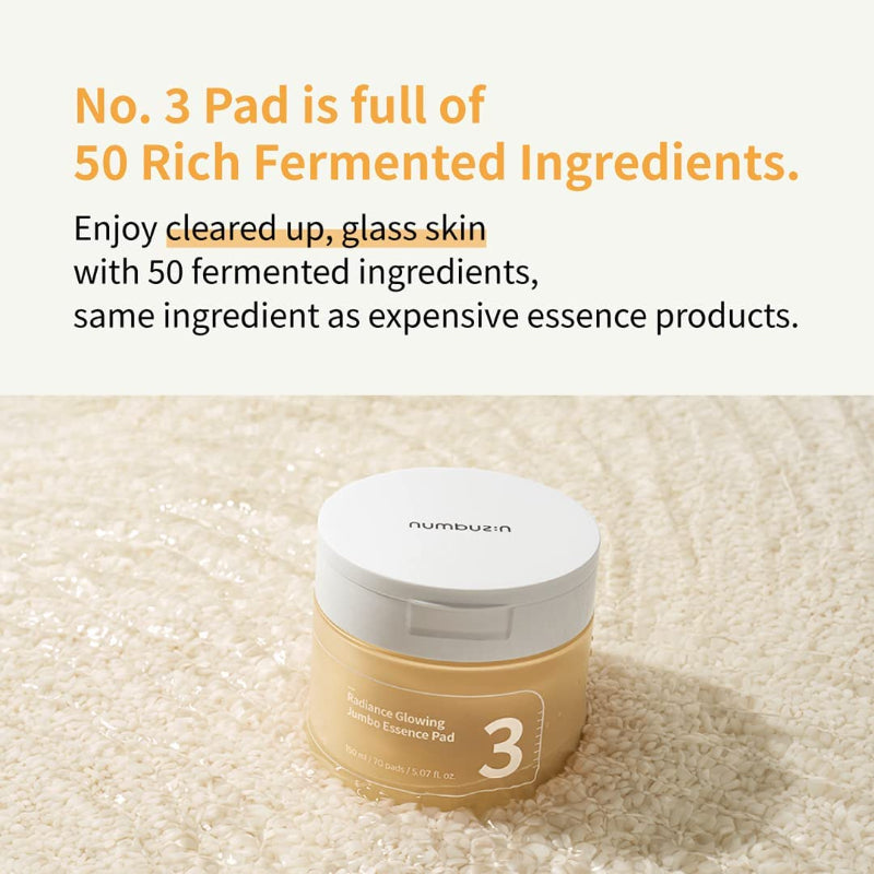 numbuzin No.3 Radiance Glowing Jumbo Essence Pad - 70ea - photo 7