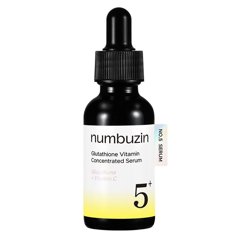 numbuzin No.5+ Glutathione Vitamin Concentrated Serum 30ml bottle, front view
