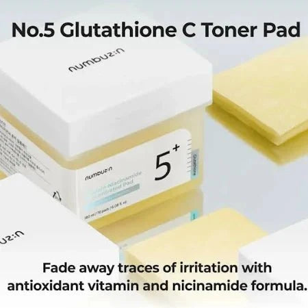 numbuzin No.5+ Glutathione Vitamin Concentrated Toner Pads 70 Pads - photo 3