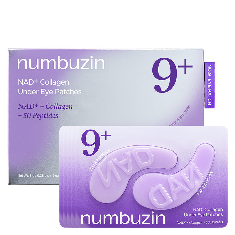 numbuzin No.9 NAD Collagen Under Eye Patches pack of 5 pairs, front view