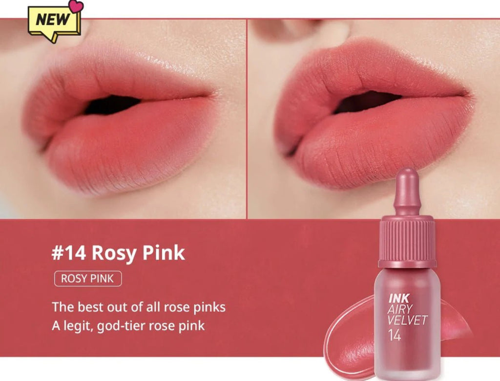 Peripera Ink Airy Velvet #14 Rosy 4gm Pink - photo 2