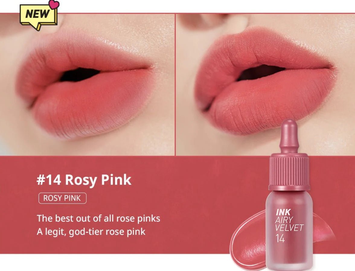 Peripera Ink Airy Velvet #14 Rosy 4gm Pink - photo 2