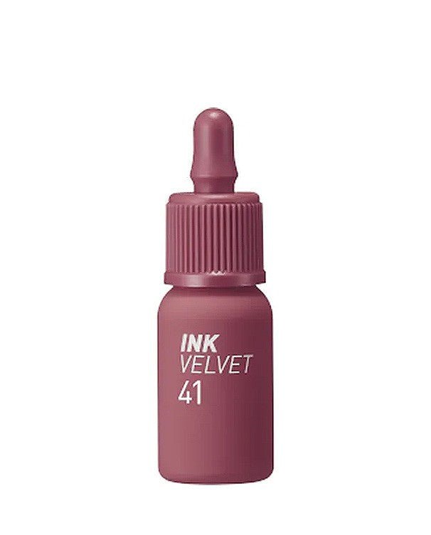 Peripera INK VELVET 041 Cool Off Rosy lip tint 4g, tube and swatch