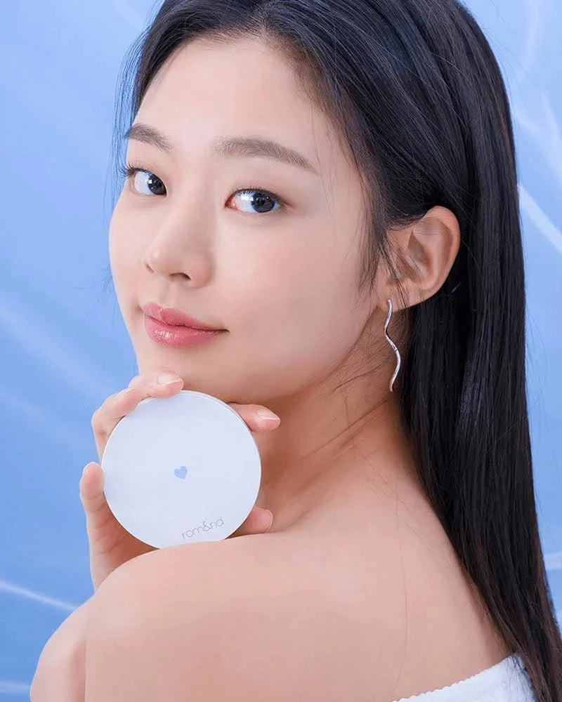 rom&nd Better Than Finish translucent setting powder jar, open view