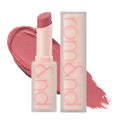rom&nd Zero Matte Lipstick 10 PINK SAND bullet, open with cap