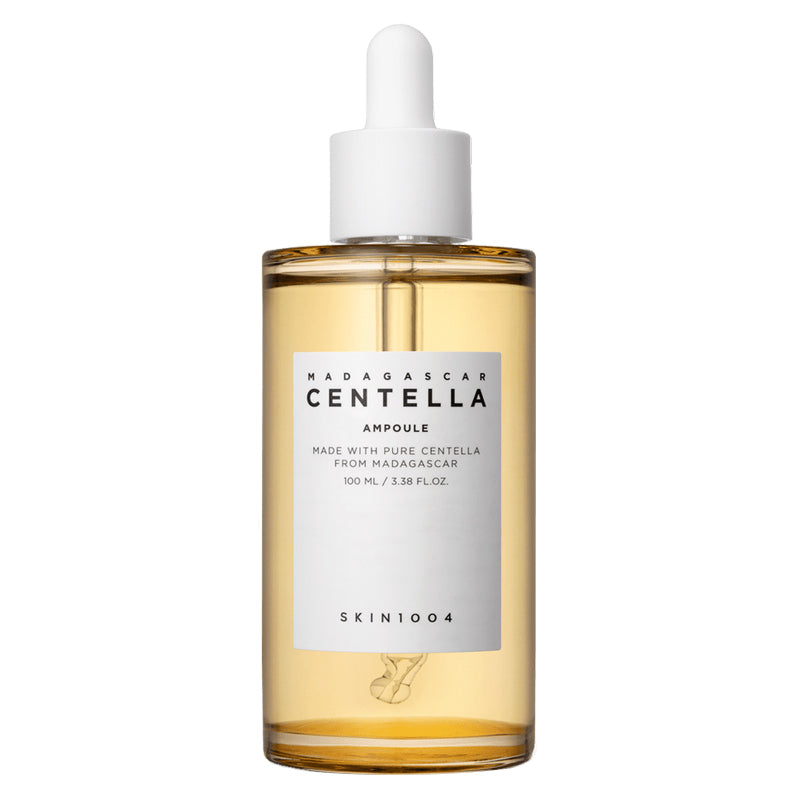SKIN1004 Madagascar Centella Ampoule glass dropper bottle with box, front view
