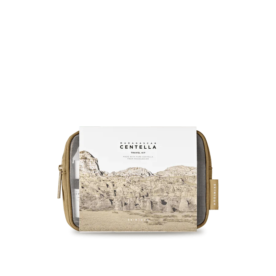 SKIN1004 Madagascar Centella Travel Kit box with mini products, front view