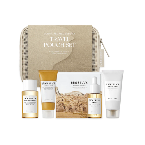SKIN1004 Madagascar Centella Travel Pouch Set with mini products and pouch