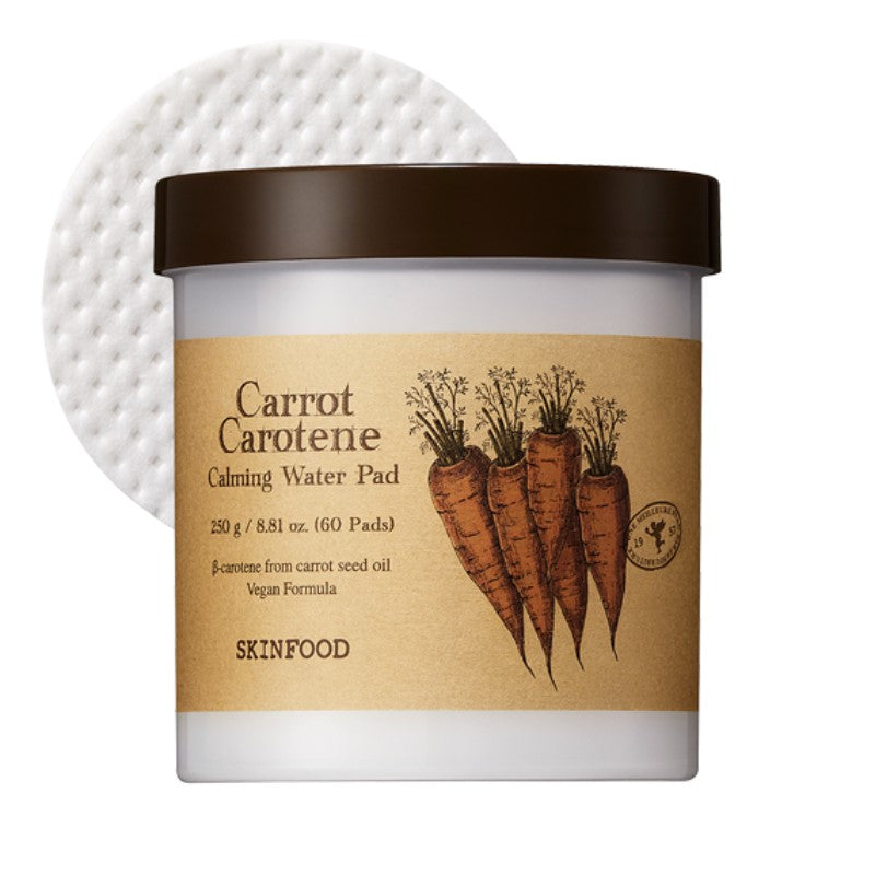SKINFOOD Carrot Carotene Calming Water Pad jar of 60 pads, front view